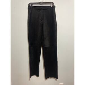 Brandon Thomas women’s size 6 black leather pants, button and zip fly